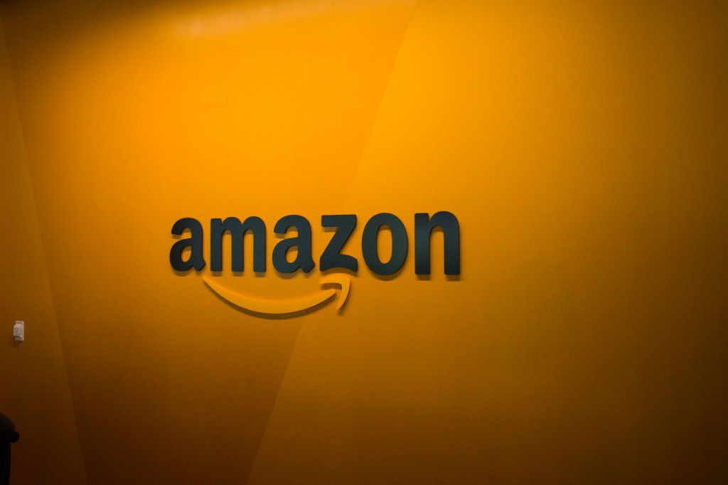 SEATTLE, WA - JUNE 16: An Amazon logo is seen inside the Amazon corporate headquarters on June 16, 2017 in Seattle, Washington. Amazon announced that it will buy Whole Foods Market, Inc. for over $13 billion. (Photo by David Ryder/Getty Images)